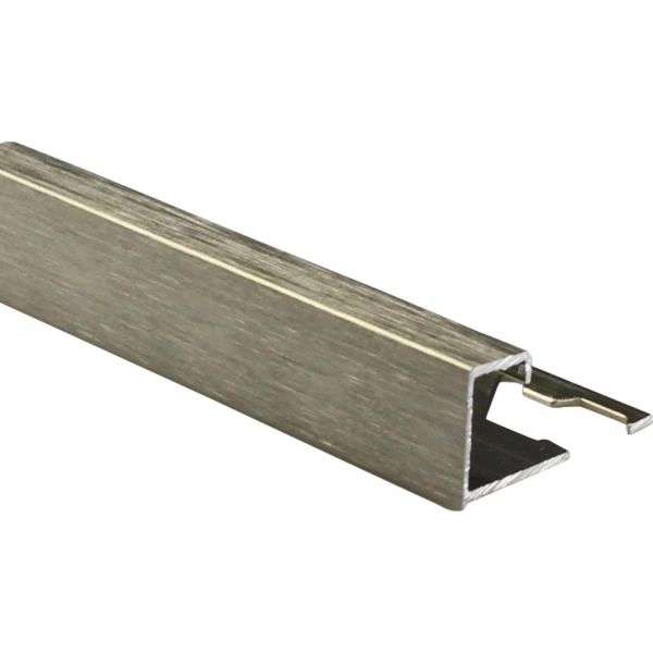 Čtvercový koncový profil, eloxovaný hliník, titanová barv...