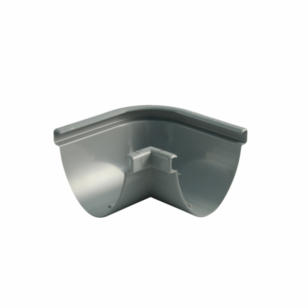 Marley Duplex rohový okap RG 80, 90 stupňů šedý