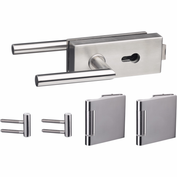 Sada kování pro skleněné otočné dveře, hranatý profilový ...