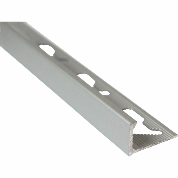 Úhlový profil hliníkový, eloxovaný stříbrný mat, 10 mm x 1 m