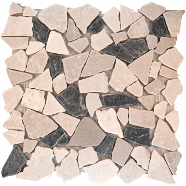 Mozaiková podložka Polygonal Biancon Java 30 cm x 30 cm