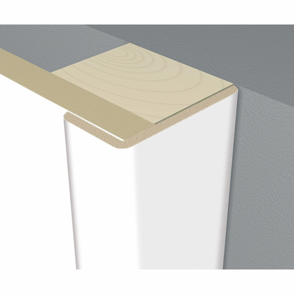 Bílá úhlová lišta 28 mm x 28 mm, délka 2600 mm