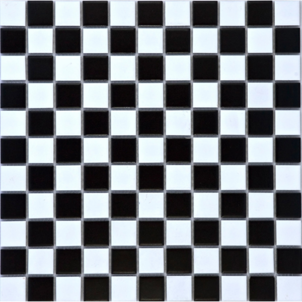 Mozaiková podložka, šachovnicová, černá a bílá, keramická...