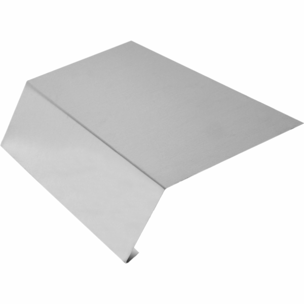 Konzola okapu bez okapnice, přírodní hliník, řezaná na ro...