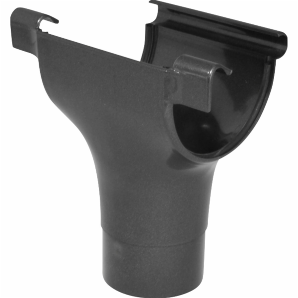 Marley okapový vpust RG 100/75 antracit metalický půlkulatý