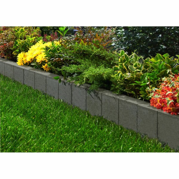 Plechovka obdélníková palisádová lemovací kámen antracit ...