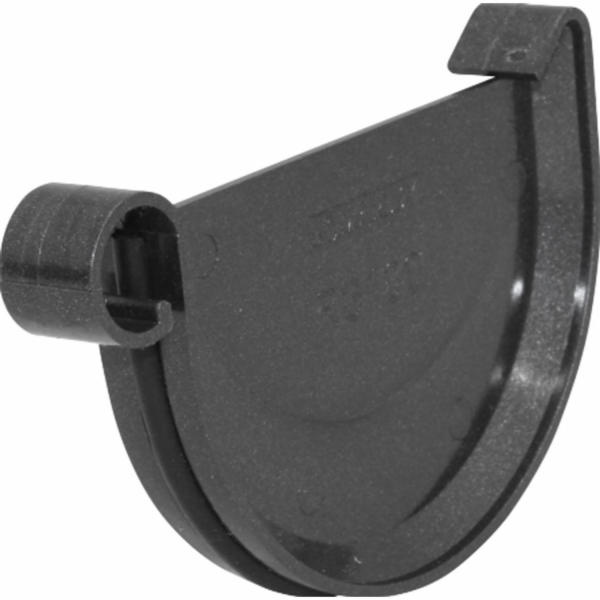 Koncovka okapu Marley RG 100 antracitová metalická půlkulatá