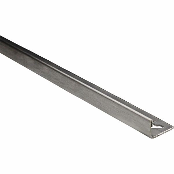 Úhlový profil z kartáčované nerezové oceli 10 mm x 1 m