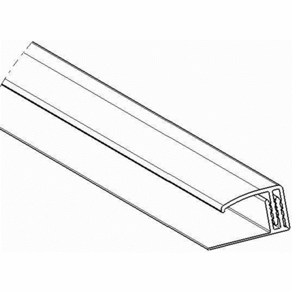 Grosfillex nacvakávací koncový profil, bílý, 5 mm - 8 mm