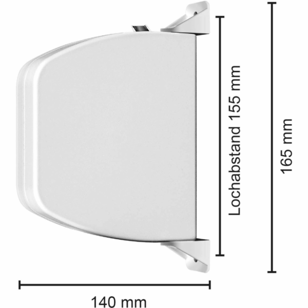 Schellenberg navíječka na povrch Mini, s panty, 155 mm, bílá