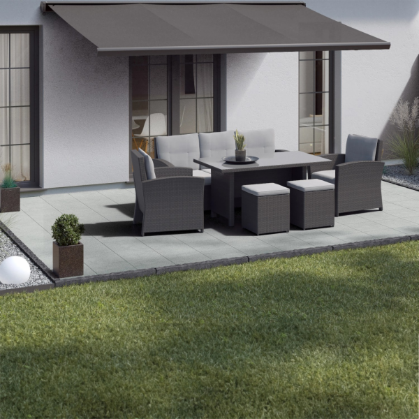 Betonová terasová deska Milan, bílo-černá, otryskaná vodo...