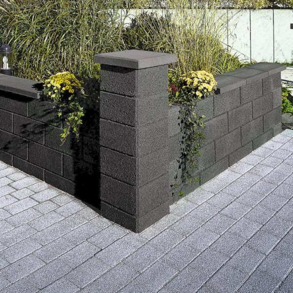 Zahradní stěna z plechovky, standardní kámen, antracit 50...