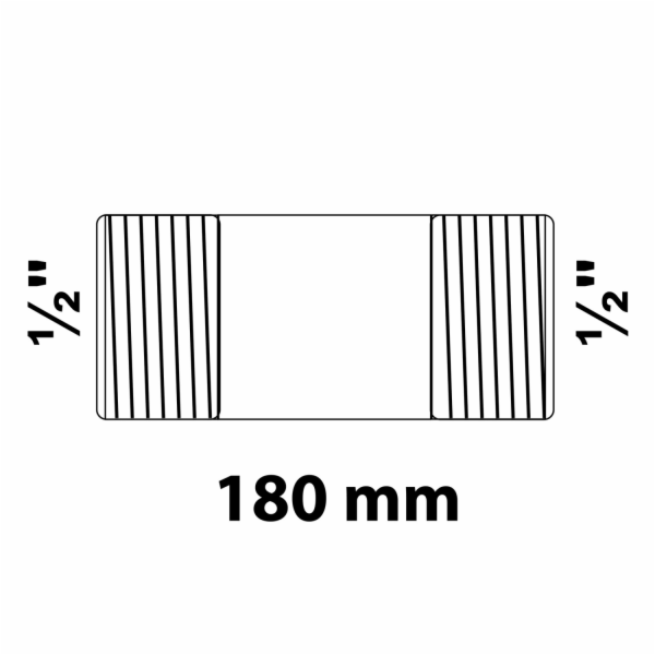 Kirchhoff dvojitá vsuvka 21 mm (vnější závit 1/2") x 180 ...
