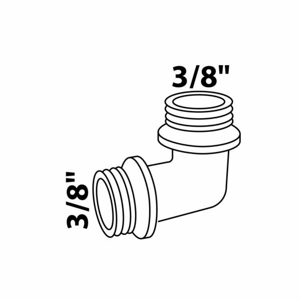 Kirchhoff úhelník 90° 16,7 mm (3/8" AG) chrom
