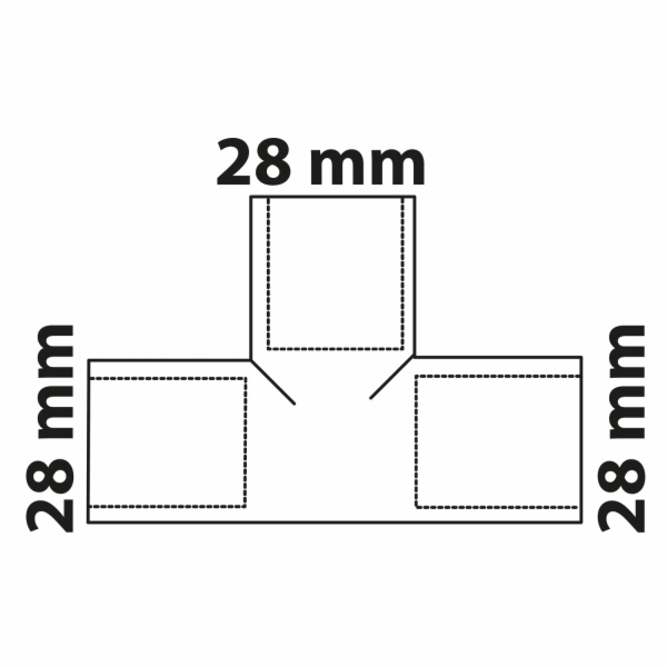 Kirchhoff T-kus 28 mm, 3 objímky, prázdné