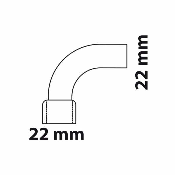 Kirchhoff ohyb 90° 22 mm 1 pouzdro polotovar