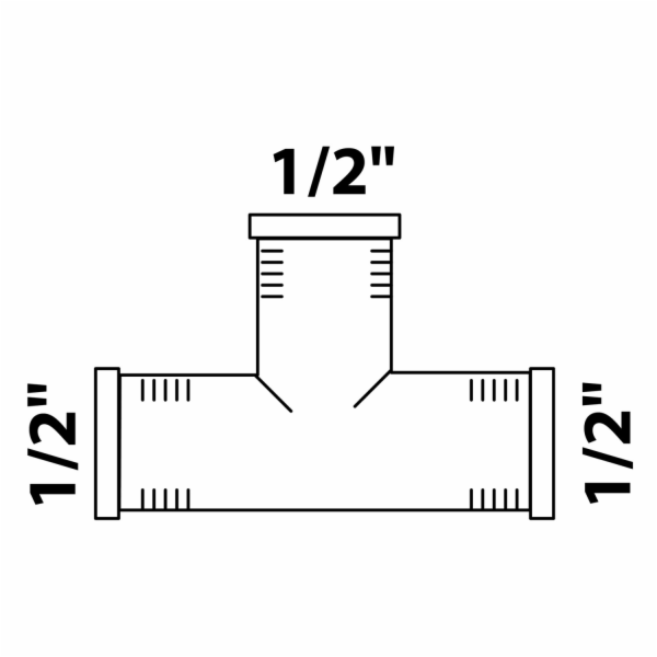 Kirchhoff T-kus 18,7 mm (1/2" vnitřní závit) chrom