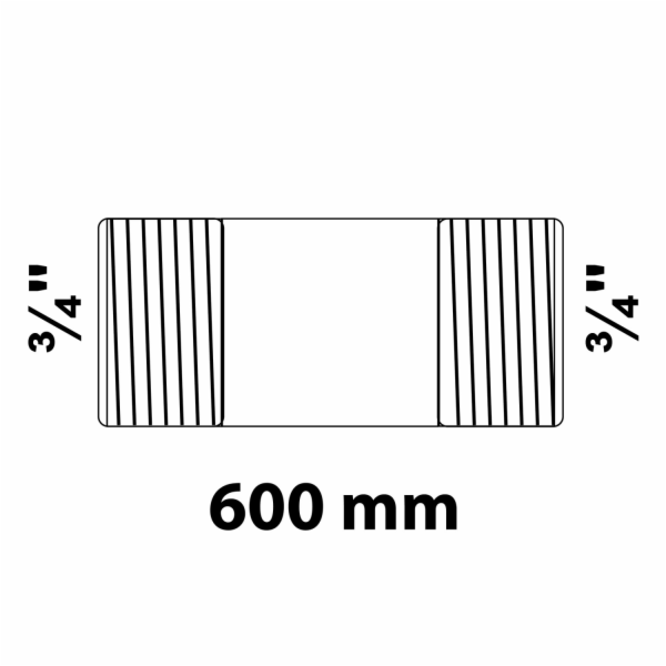 Dvojitá potrubní vsuvka Kirchhoff 26,4 mm (vnější závit 3...