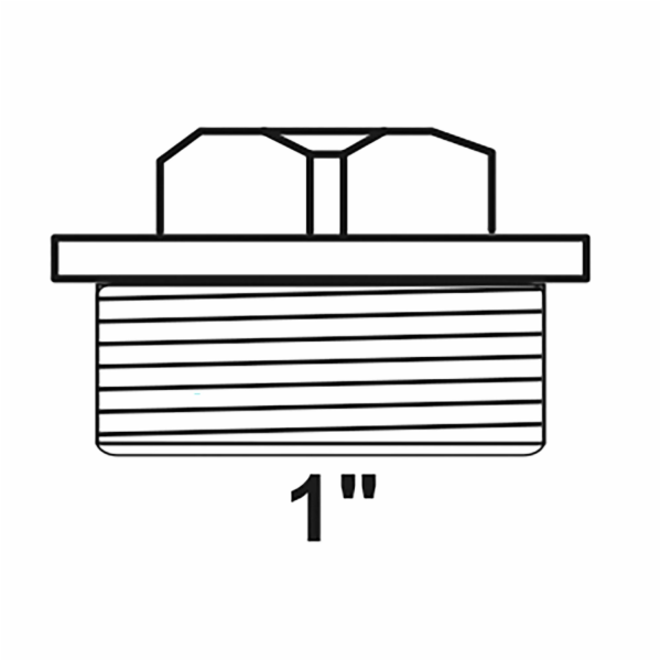 Kirchhoff zátka 33,3 mm (vnější závit 1") pozinkovaná