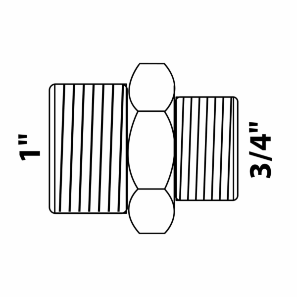 Kirchhoff redukční dvojitá nipl 33,3 mm (1" AG) x 26,4 mm...