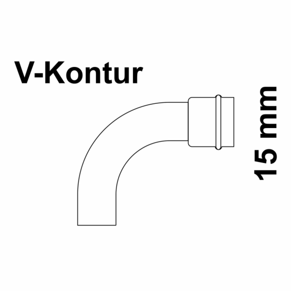 Kirchhoff CU koleno 90° 1 objímka polotovar 15 mm
