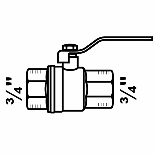 Kulový kohout Kirchhoff se závitem DIN 24,2 mm (vnitřní z...