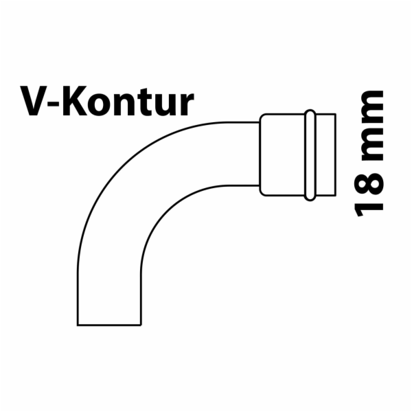 Kirchhoff CU koleno 90° 1 objímka polotovar 18 mm