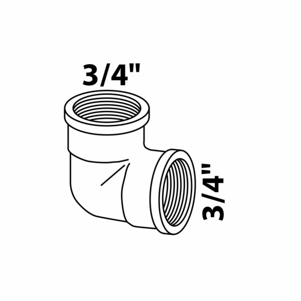 Kirchhoff úhelník 90° 24,2 mm (3/4" vnitřní průměr) mosaz