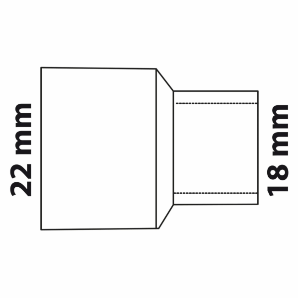 Kirchhoff redukční vsuvka 22 mm x 18 mm, 1 pouzdro, polot...