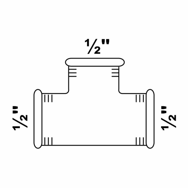 Kirchhoff T-kus 18,7 mm (1/2" vnitřní závit) pozinkovaný