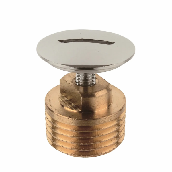 Kirchhoff zátka s drážkou, chrom, 21 mm (vnější závit 1/2")