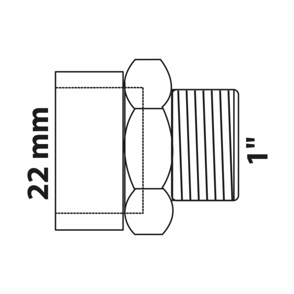 Kirchhoff přechodová nipl 22 mm x 33,3 mm (vnější závit 1...