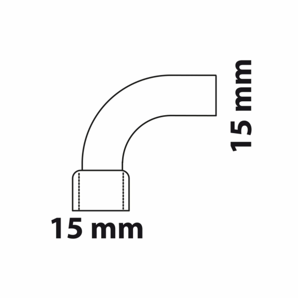 Kirchhoff úhelník 90° 15 mm 1 polotovar pouzdra