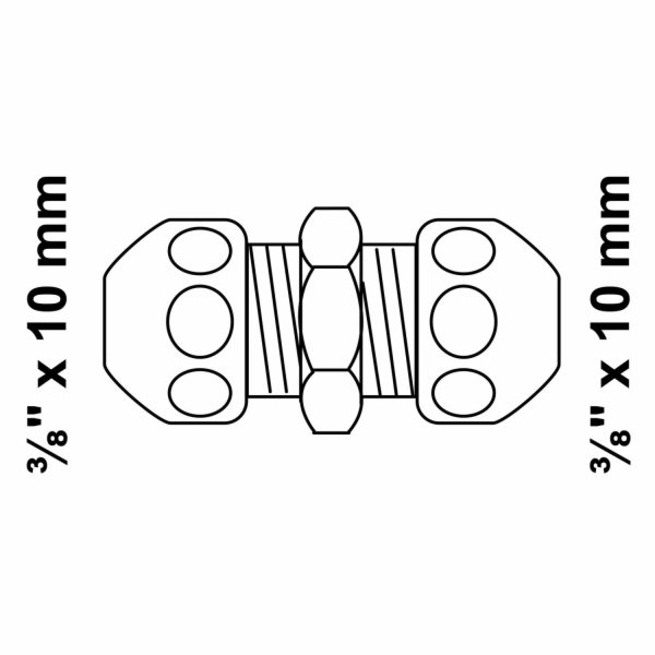 Kompresní spojka Kirchhoff chrom 15 mm (3/8") x 10 mm