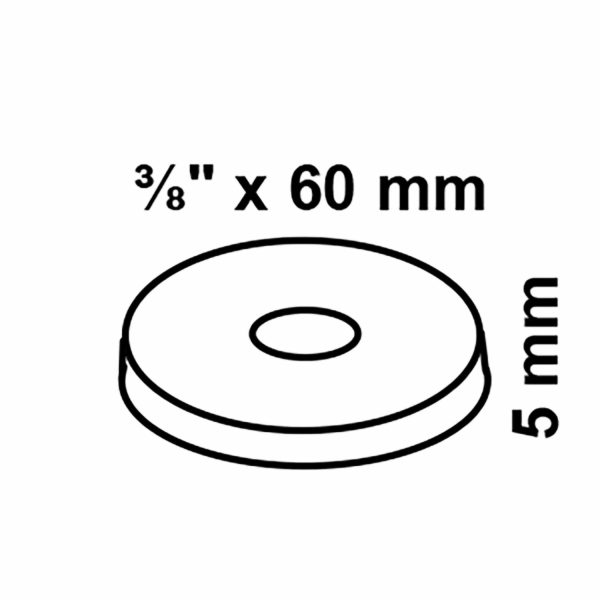 Rozeta pro baterii Kirchhoff chrom 16,7 mm (3/8") x 60 mm...
