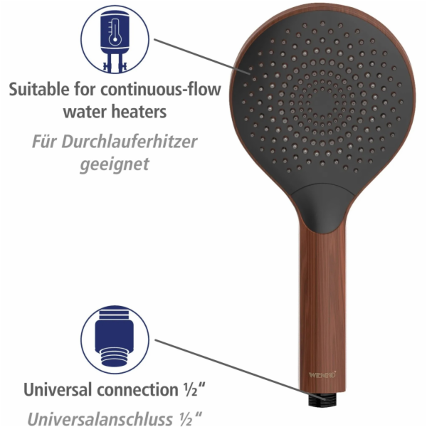 Sprchová hlavice Wenko Watersaver Wood O 12 cm