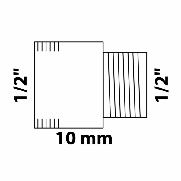 Prodloužení kohoutku Kirchhoff 18,7 mm (1/2" vnitřní) x 2...