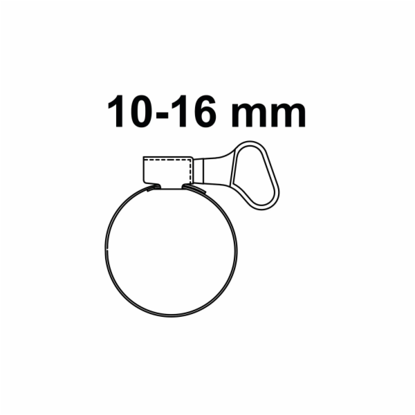 Kirchhoff hadicová spona, křídlová rukojeť, šířka 9 mm, r...