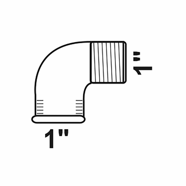 Kirchhoff úhelník 90° 30,3 mm (1" vnitřní) x 33,3 mm (1" ...