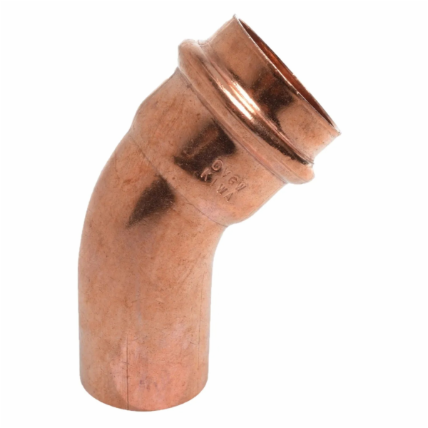 Kirchhoff CU koleno 45° 1 objímka polotovar 12 mm