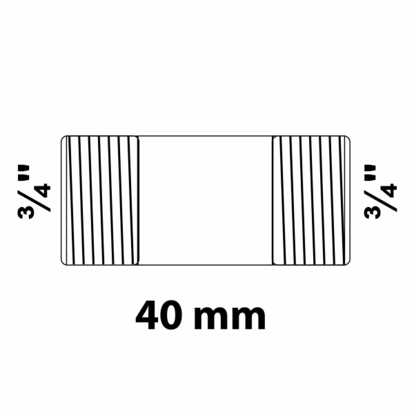 Dvojitá potrubní vsuvka Kirchhoff 26,4 mm (vnější závit 3...