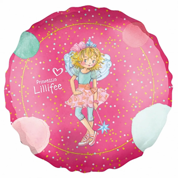 Fóliový balónek Party Factory LilliFee kulatý O 42 cm růžový