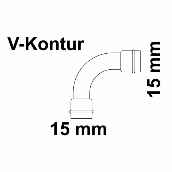 Kirchhoff CU koleno 90° 2 pouzdra polotovar 15 mm
