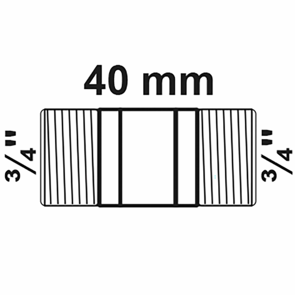 Kirchhoff dvojitá vsuvka 26,4 mm (vnější závit 3/4") x 40...