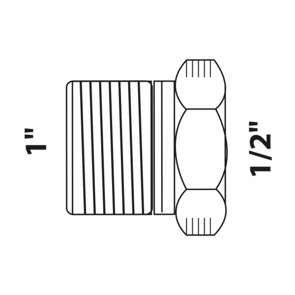 Kirchhoff redukce 33,3 mm (1" vnější závit) x 18,7 mm (1/...