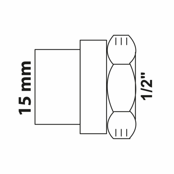Kirchhoff přechodová objímka 15 mm x 18,7 mm (1/2" vnitřn...
