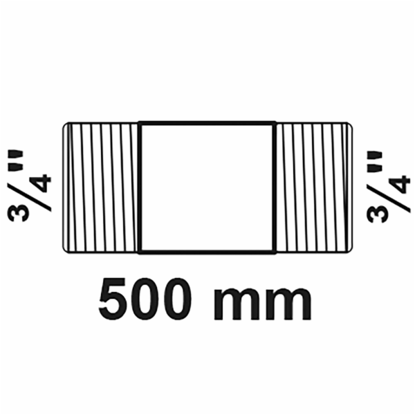 Kirchhoff dvojitá vsuvka 26,4 mm (vnější závit 3/4") x 50...