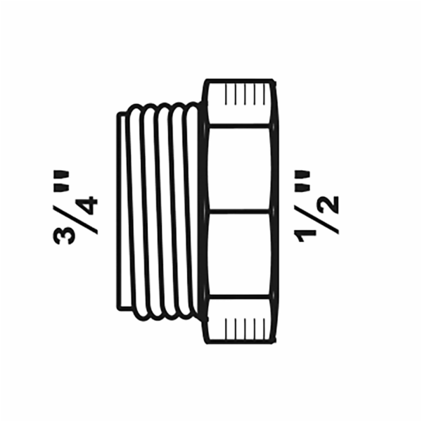 Kirchhoff redukce 26,4 mm (vnější závit 3/4") x 18,7 mm (...