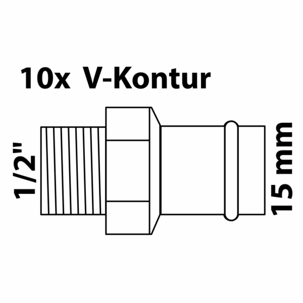 Kirchhoff přechodová nipl RG 1 objímka prázdná 15 mm x 21...