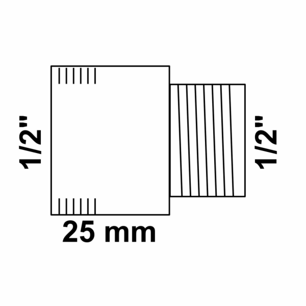 Prodloužení kohoutku Kirchhoff 18,7 mm (1/2" vnitřní závi...